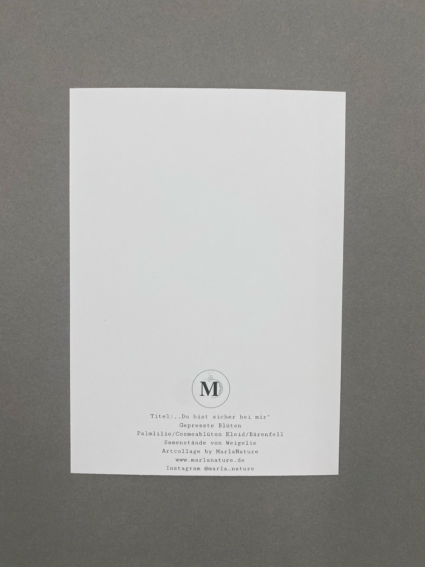 ,, Du bist sicher bei mir "